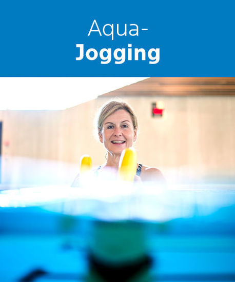 Frau beim Aqua-Jogging im Schwaketenbad Konstanz